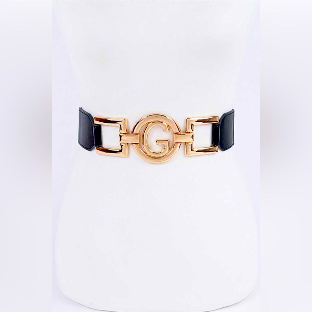 Plus Size Gold G Logo Waist Chain Statement Belt